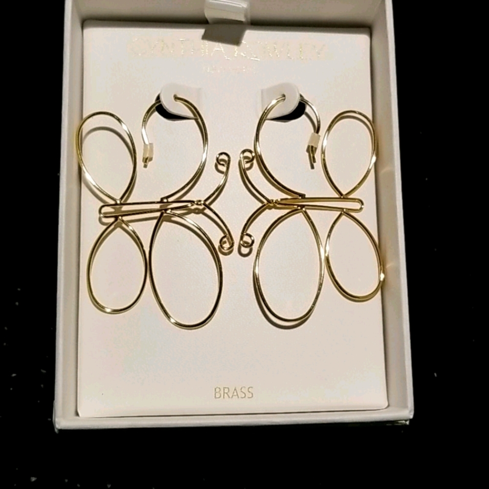 Beautiful butterflies golden earrings